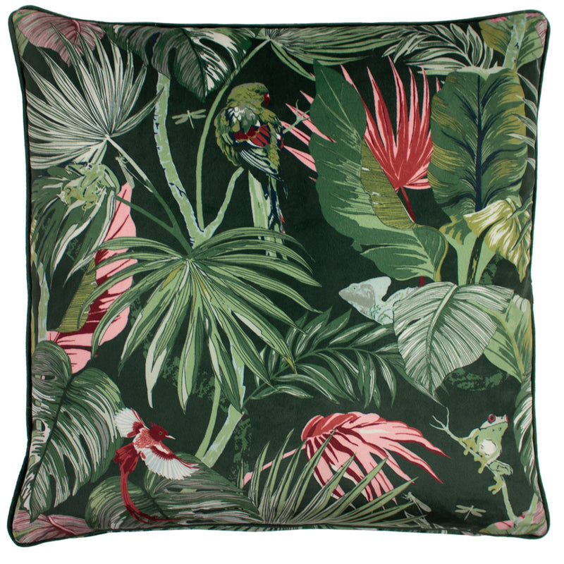 Paoletti Amazon Creatures Cushion Cover in Jade