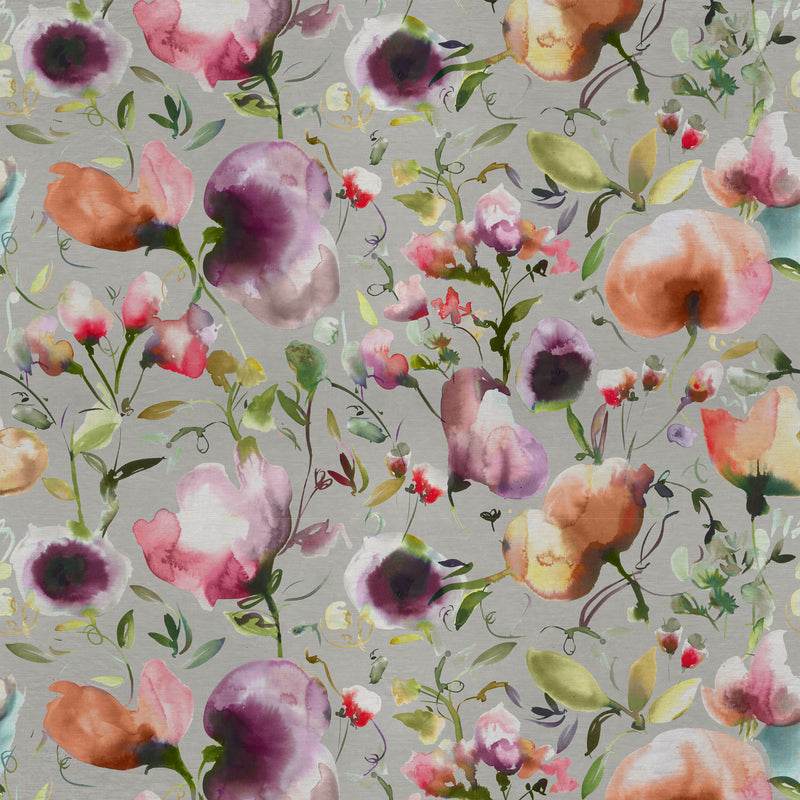 Floral Multi Fabric - Ambra Printed Cotton Fabric (By The Metre) Grenadine Voyage Maison