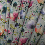 Floral Multi Fabric - Ambra Printed Cotton Fabric (By The Metre) Lotus Voyage Maison