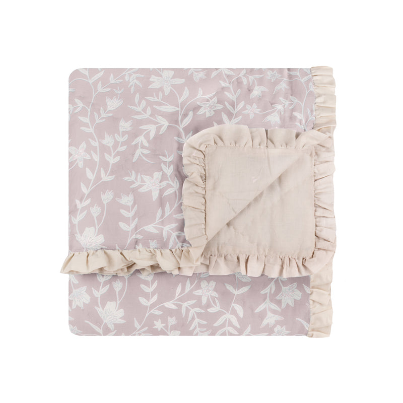 Floral Pink Bedding - Amelia 100% Cotton Quilted Bedspread Blush Wylder