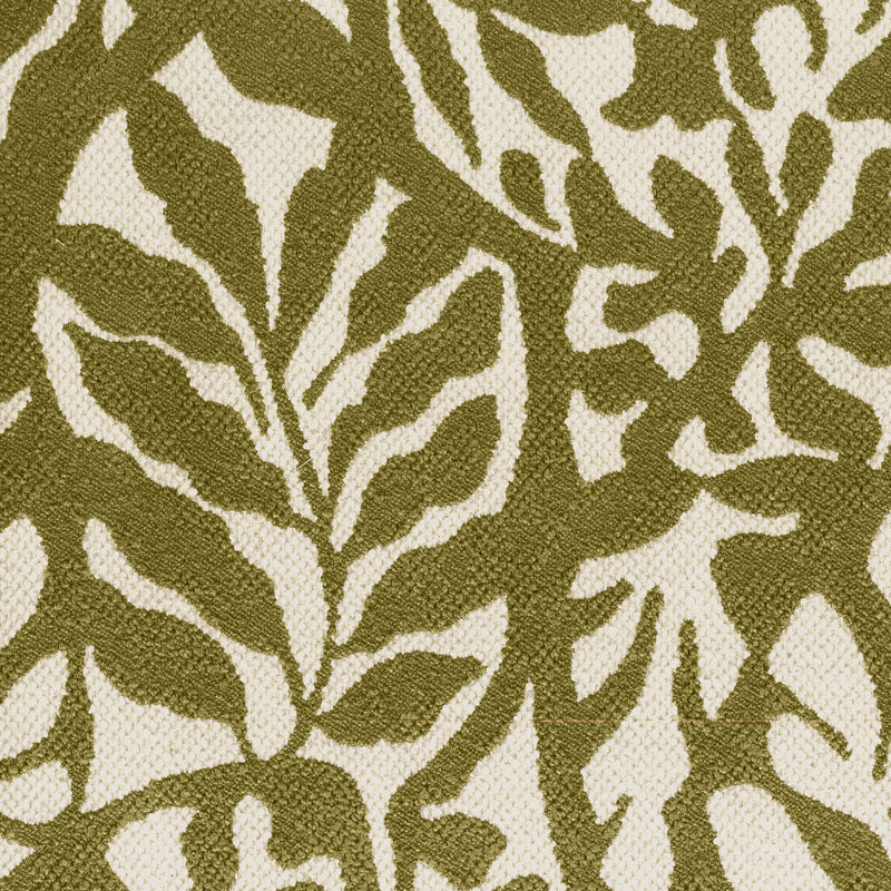 Abstract Green Fabric - Amelia Jacquard Weave Fabric Green Voyage Maison