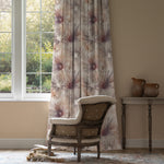 Floral Purple Fabric - Amida Printed Fabric (By The Metre) Tourmaline Voyage Maison