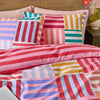 Geometric Purple Bedding - Ana Stripe Reversible Duvet Cover Set Multicolour Furn