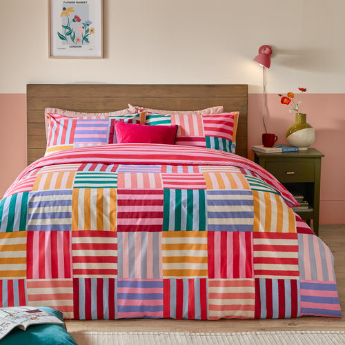  Bedding - Ana Stripe  Duvet Cover Set Multicolour Furn