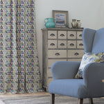 Abstract Blue Fabric - Andes Printed Cotton Fabric (By The Metre) Summer Voyage Maison