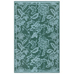 Floral Blue Rugs - Anemone Woven Jacquard Outdoor Rug Teal/Mineral furn.