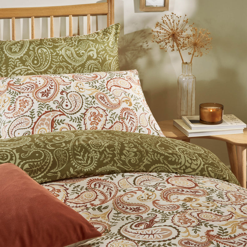 Global Multi Bedding - Anika Paisley Printed Soft Touch Duvet Cover Set Multi Duvet Day