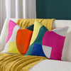 furn. Anjo Embroidered Cushion Cover in Green/Pink