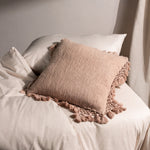 Yard Anko Macrame Tassel Trim Cushion Cover in Blush