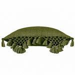 Yard Anko Macrame Tassel Trim Cushion Cover in Khaki