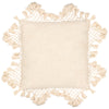 Yard Anko Macrame Tassel Trim Cushion Cover in Oatmeal