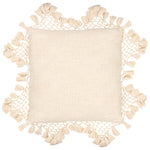 Yard Anko Macrame Tassel Trim Cushion Cover in Oatmeal