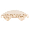 Yard Anko Macrame Tassel Trim Cushion Cover in Oatmeal