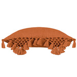 Yard Anko Macrame Tassel Trim Cushion Cover in Pecan