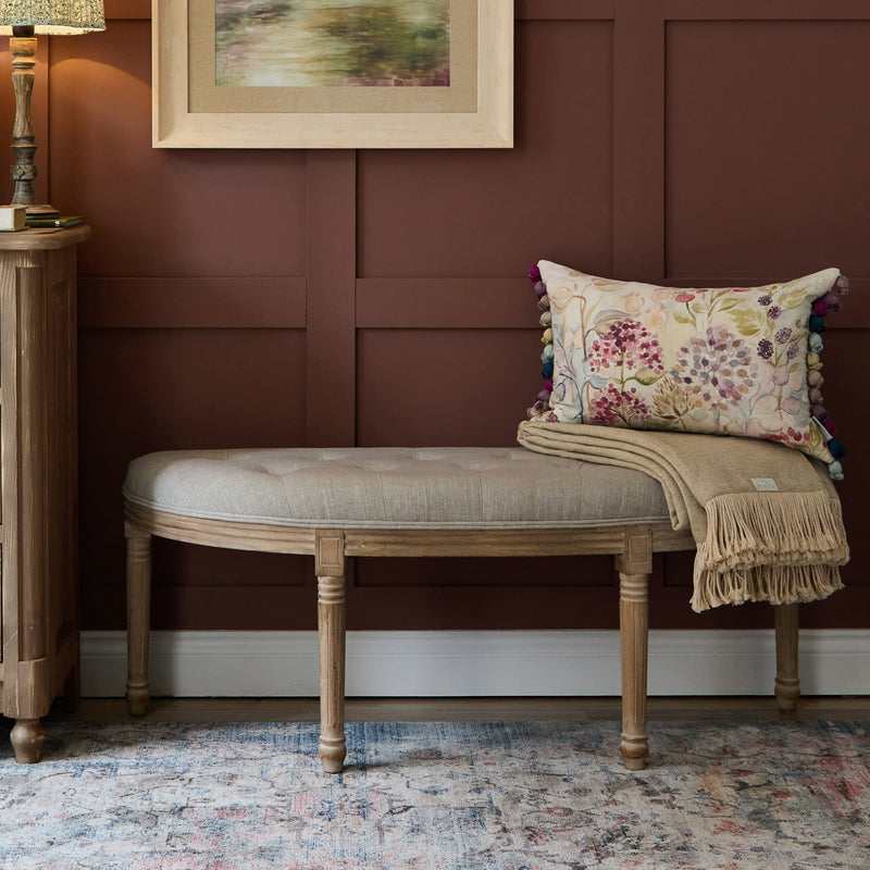 Plain Cream Furniture - Annette  Bench Natural Voyage Maison