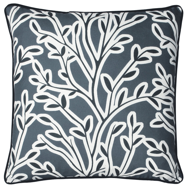 furn. Annika Floral Cushion Cover in Slate Blue