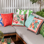 Floral Multi Cushions - Anemone Peaches Printed Outdoor Cushion Cover Multi furn.