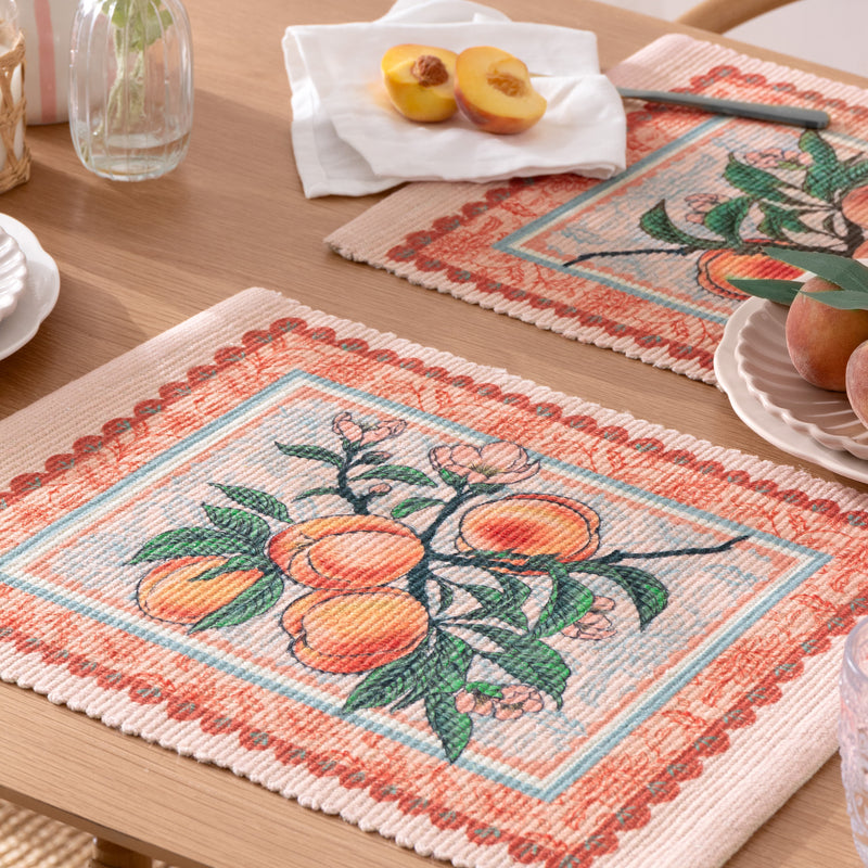  Orange Kitchen - Anemone Peaches Indoor/Outdoor Placemats Multicolour furn.