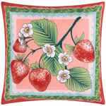 Floral Red Cushions - Anemone Strawberries Printed Outdoor Cushion Cover Multi furn.