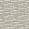 Animal Brown Fabric - Aquarius Printed Cotton Fabric (By The Metre) Sepia Voyage Maison