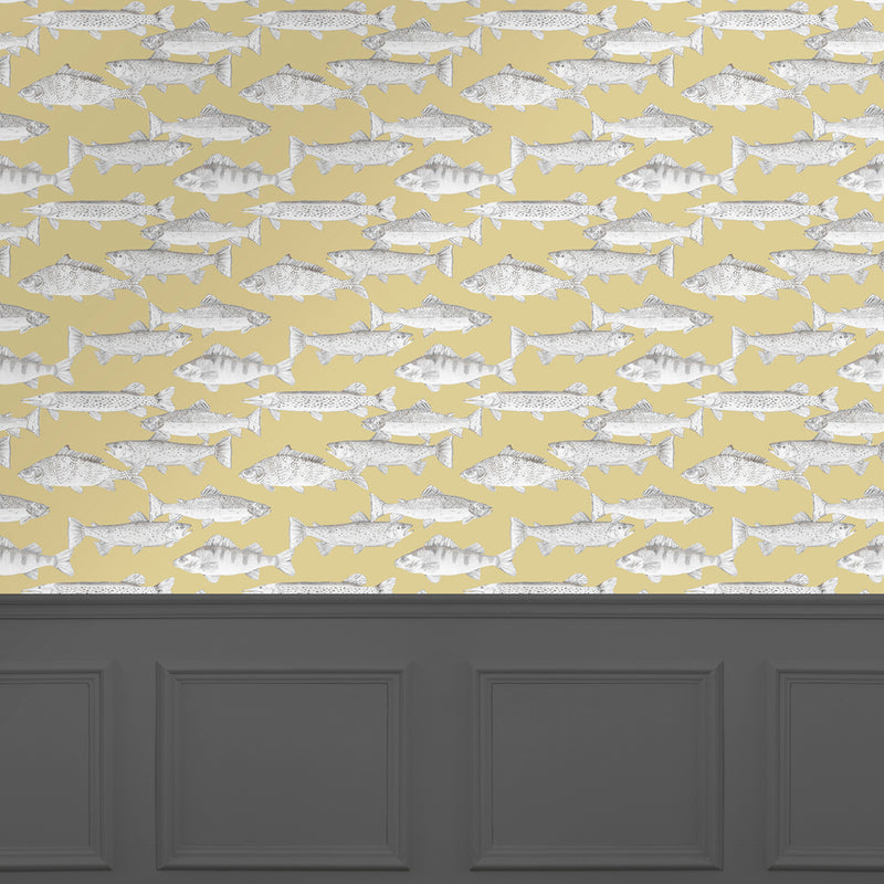 Voyage Maison Aquarius 1.4m Wide Width Wallpaper in Corn