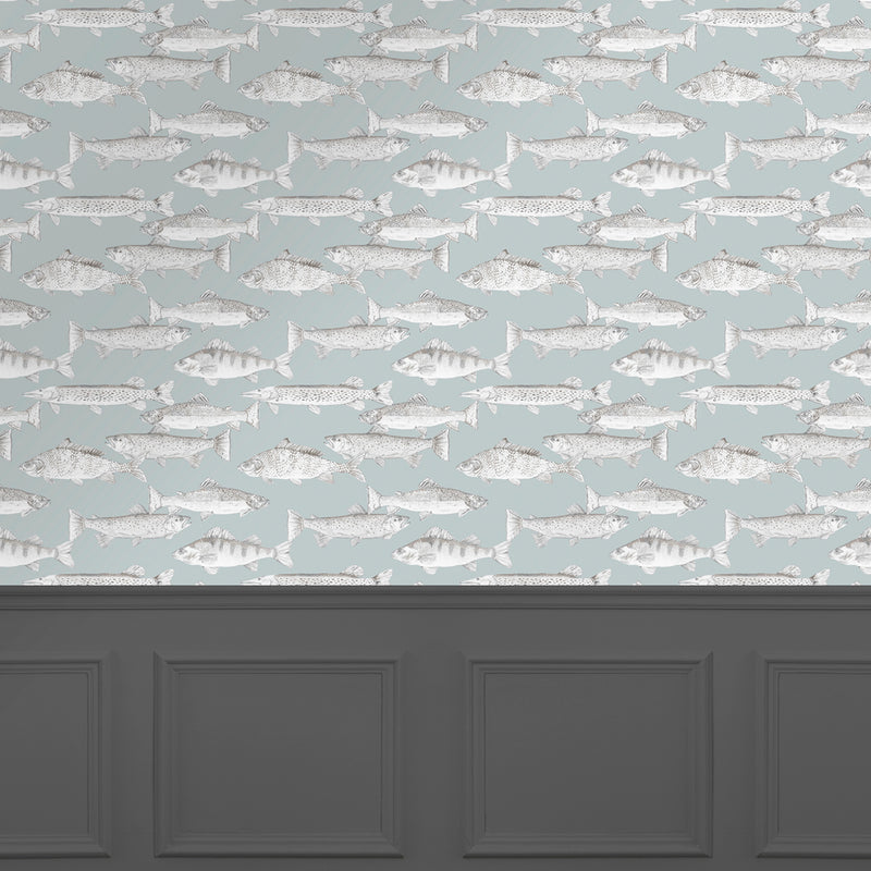 Voyage Maison Aquarius 1.4m Wide Width Wallpaper in Duck Egg