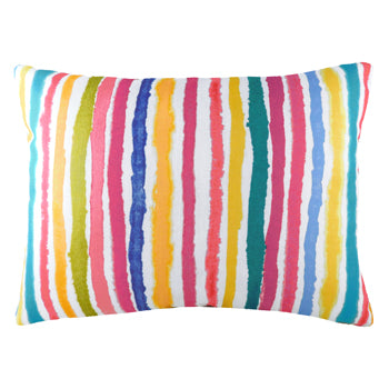 Evans Lichfield Aquarelle Stripe Abstract Cushion Cover in Multicolour