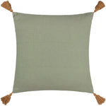 furn. Aquene Tufted Tasselled Cushion Cover in Moss/Mustard