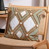 furn. Aquene Tufted Tasselled Cushion Cover in Moss/Mustard