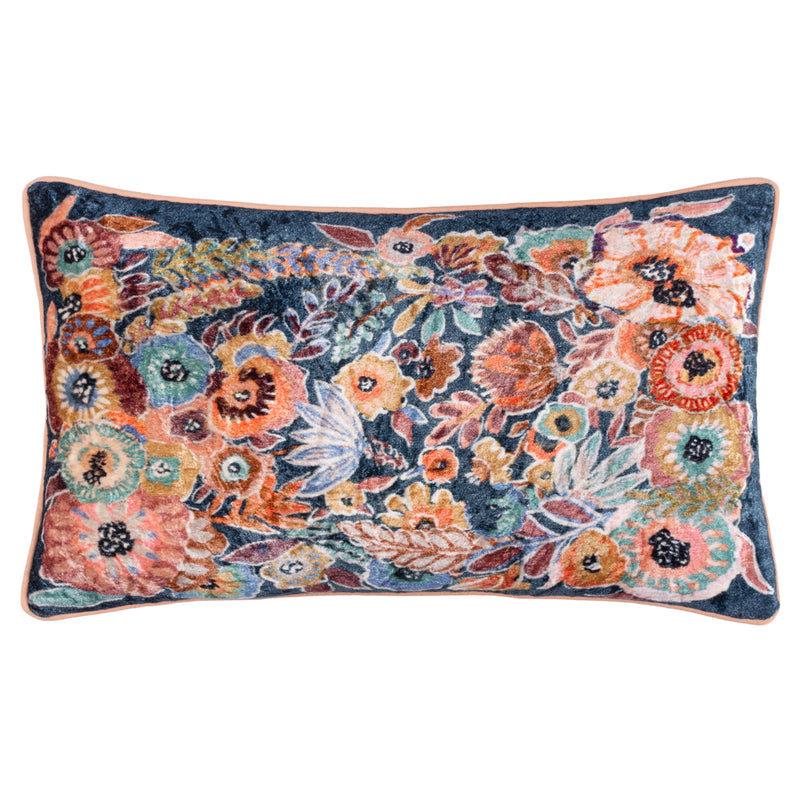 Wylder Aquess New Cushion Cover in Navy/Coral