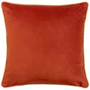 Aranya Piped Velvet Cushion Rust