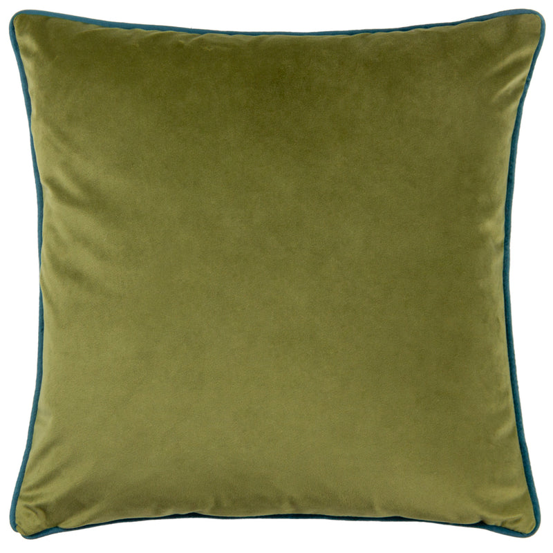 Wylder Aranya Piped Velvet Cushion Cover in Jungle