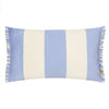 Striped Blue Cushions - Araya Striped Velvet Cushion Cover Blue furn.