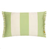 Striped Green Cushions - Araya Striped Velvet Cushion Cover Green furn.