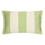 Striped Green Cushions - Araya Striped Velvet Cushion Cover Green furn.