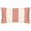 Striped Pink Cushions - Araya Striped Velvet Cushion Cover Pink furn.