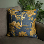 Paoletti Arboretum World Trees Cushion Cover in Blue