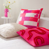 Abstract Pink Cushions - Archie Tufted Cushion Cover Pink/Red Heya Home