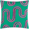 Heya Home Archie Tufted Cushion Cover in Turquoise/Purple