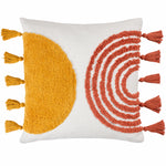 heya home Archow Cotton Tufted Cushion Cover in Brick/Ochre