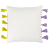 heya home Archow Cotton Tufted Cushion Cover in Lilac/Yellow