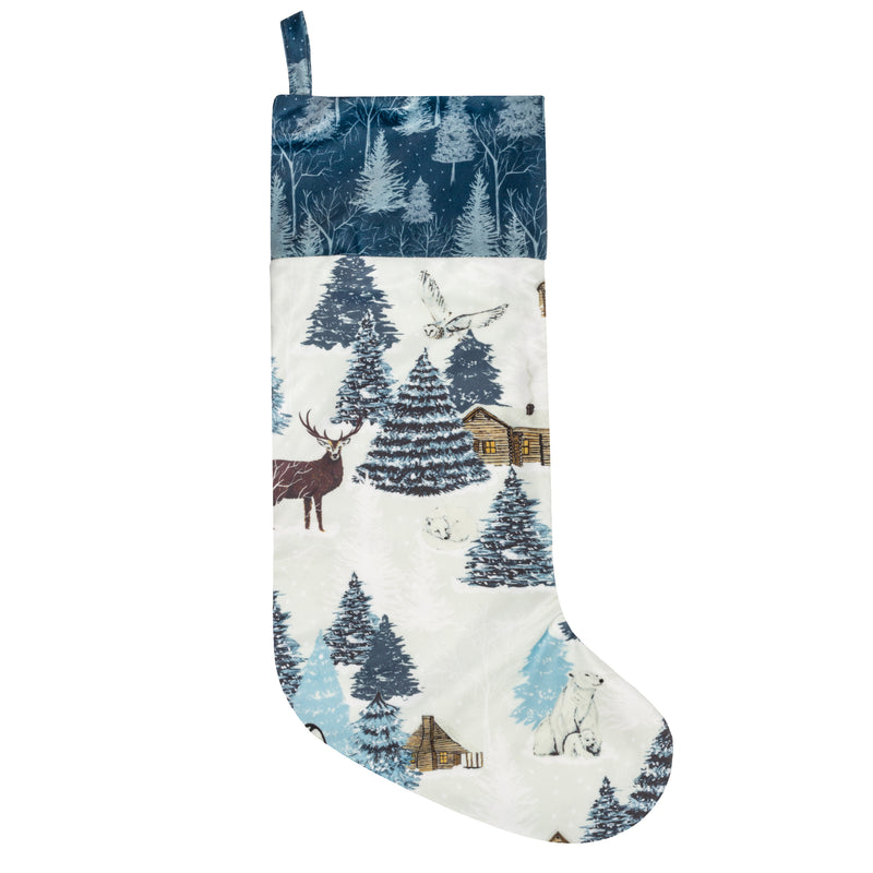  Multi Accessories - Arcticus Printed Velvet Xmas Stocking Multicolour furn.