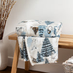 furn. Arcticus Throw in White/Blue