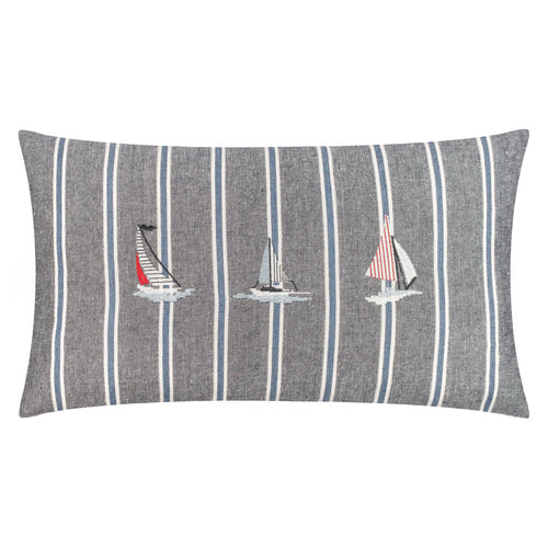  Cushions - Abersoch Regatta Feather Filled Cushion Navy Wylder