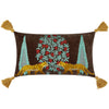 Animal Brown Cushions - Aritra Embroidered Velvet Cushion Cover Multi Wylder Tropics