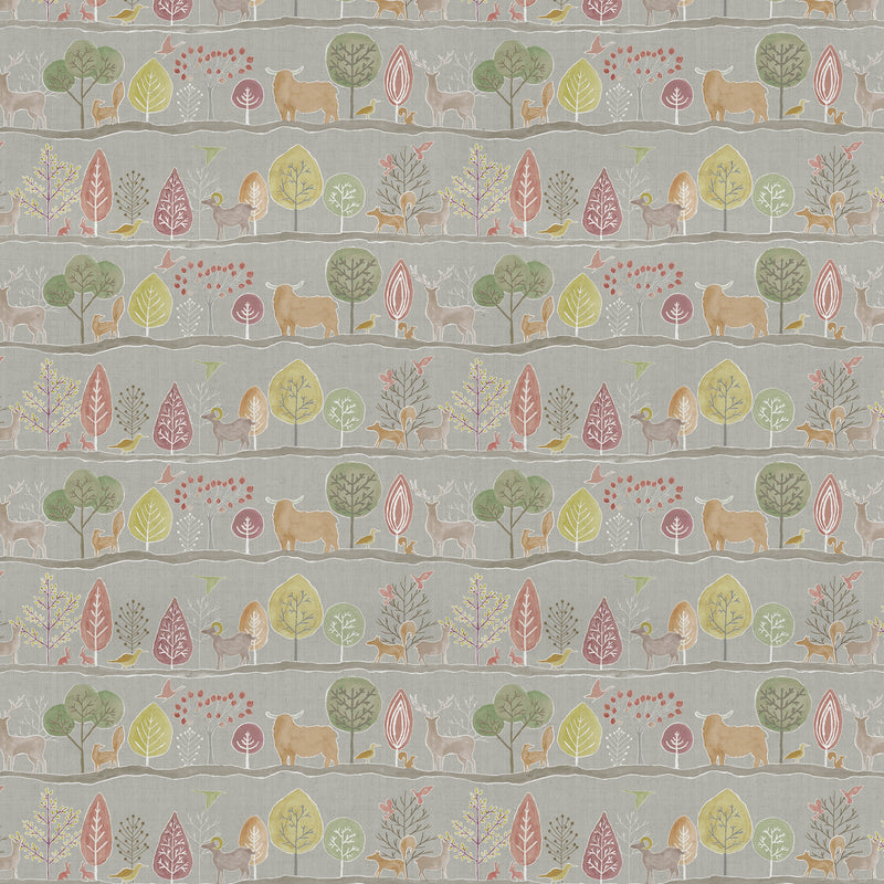 Animal Orange Fabric - Ariundle Printed Cotton Fabric (By The Metre) Sandstone Voyage Maison