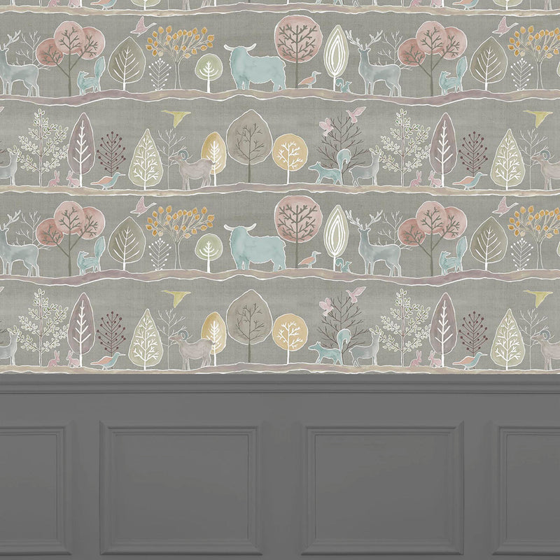 Voyage Maison Ariundle 1.4m Wide Width Wallpaper in Granite