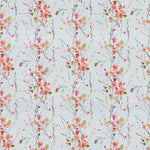 Floral Orange Fabric - Armathwaite Printed Cotton Fabric (By The Metre) Coral/Dove Voyage Maison