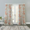 Floral Orange Fabric - Armathwaite Printed Cotton Fabric (By The Metre) Coral/Dove Voyage Maison