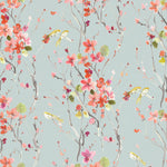 Floral Orange Fabric - Armathwaite Printed Cotton Fabric (By The Metre) Russett Voyage Maison